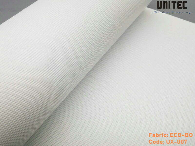 OEM/ODM China Dunelm White Roller Blinds Fabric -
 Cheap Price 100% Polyester Blackout Roller Blinds Fabric with White Color ECO-BO UX-007 – UNITEC