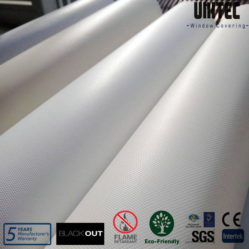 OEM/ODM Manufacturer Peru Polyester Roller Blinds Fabric -
 Fiberglass PVC Blackout Fabric – UNITEC