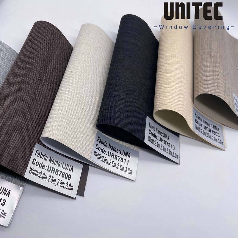 Hot-selling blackout roller blind fabric LUNA Featured Image
