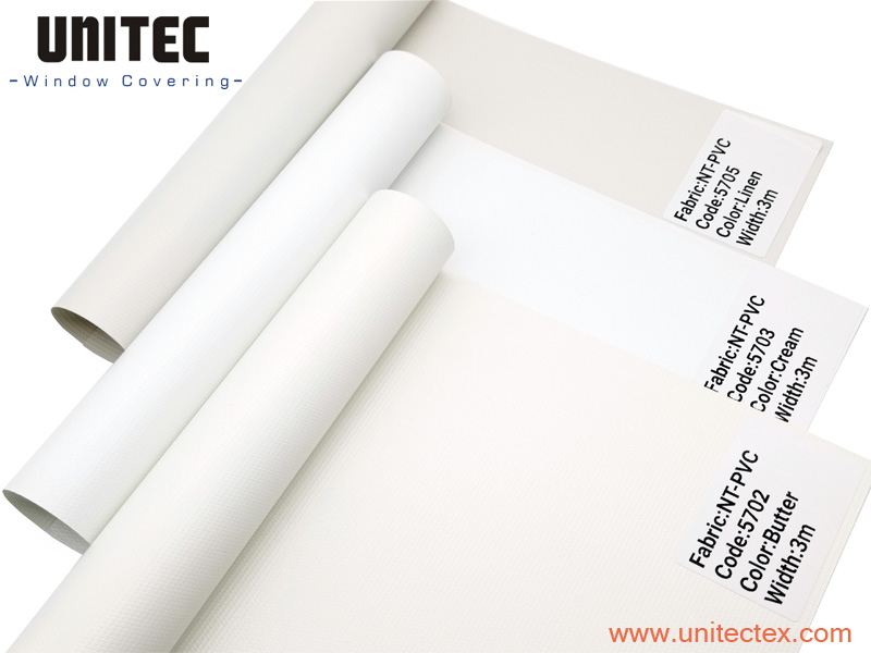 Chinese Manufacturer UNITEC Fiberglass Pvc Roller Blinds Fabric