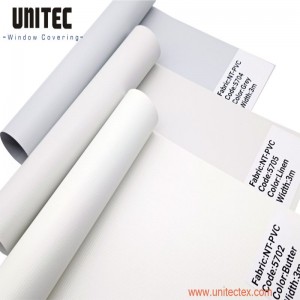China Manufacture Cheap Price New T-PVC Blackout Roller Blinds Fabric with Butter Color