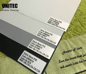 Roller Fabric Beige Color Blackout Fiberglass Fabric UNITEC URB35 Series