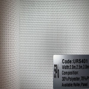High quality 5% white color solar screen roller blinds fabric