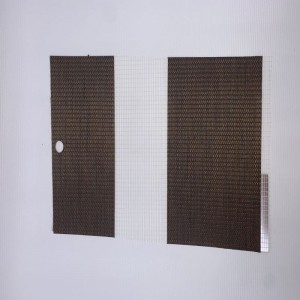 Semi-blackout day and night horizontal roller blinds fabric