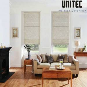 linen and polyester combined jacquard roller blinds