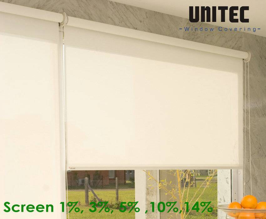 High Quality for Canada Patterned Sunscreen Fabric -
 Sunscreen roller blind with 1% opening rate URS12 – UNITEC