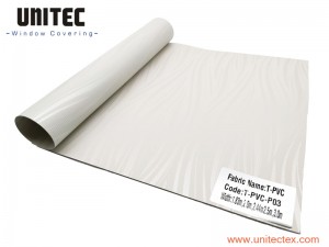 UNITEC T-PVC-P03 Jacquard PVC Fiberglass roller blind Fabric