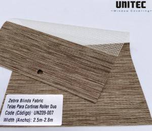 2.8m brown blackout zebra roller blinds UNZ09-007