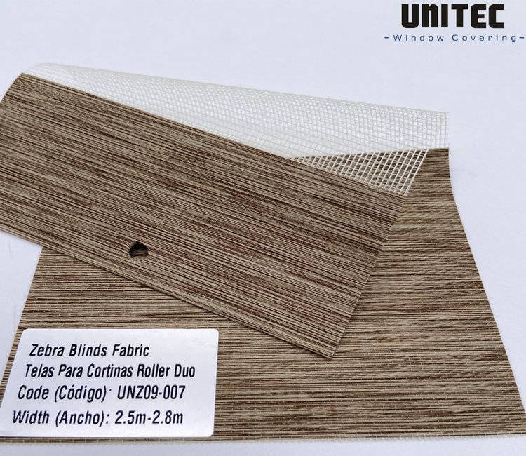 OEM/ODM Supplier Zebra Blinds Fabric Commercial -
 2.8m brown blackout zebra roller blinds UNZ09-007 – UNITEC