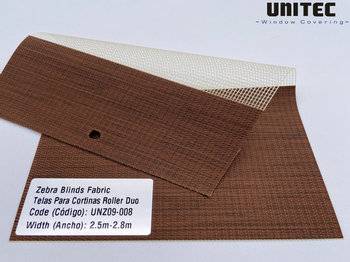 China Cheap price Zebra Blinds Fabric polyester For Home -
 Brown blackout zebra roller blind UNZ09-008 – UNITEC