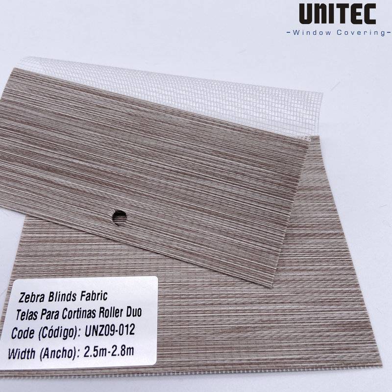 Cheap PriceList for Brazil Designer Roller Blinds Fabric -
 Stone grey hard blackout zebra roller blinds UNZ09-012 – UNITEC