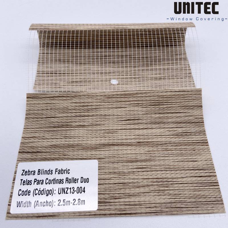 Special Design for 100 Polyester Roller Blinds Fabric -
 Polyester fabric zebra roller blind UNZ13-004 – UNITEC