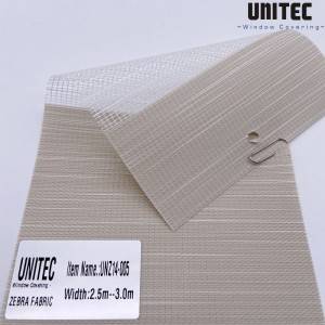Hard material transparent zebra roller blinds UNZ14-006