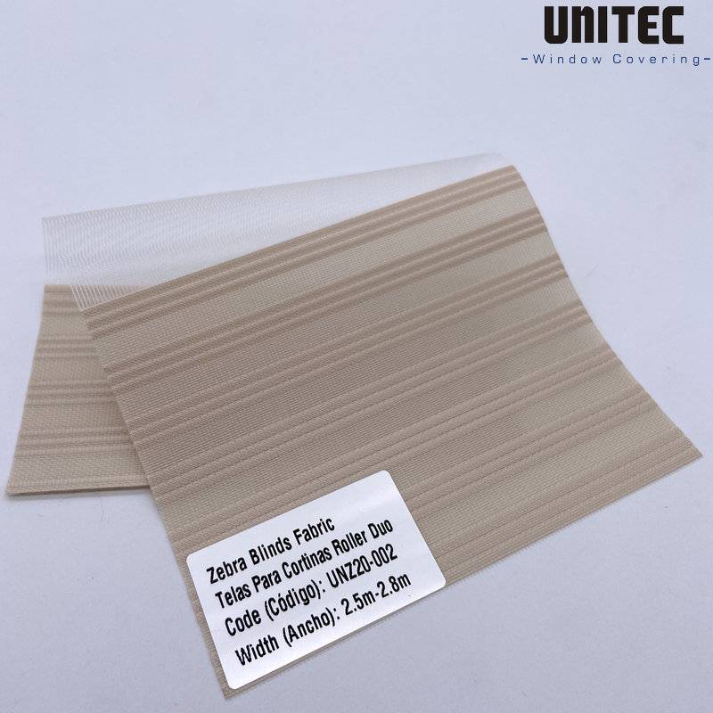 China Cheap price Zebra Blinds Fabric polyester For Home -
 Wave pattern zebra roller blind – UNITEC