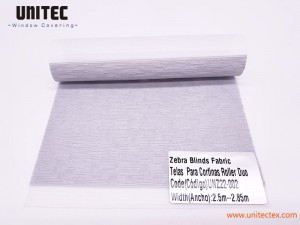 UNITEC UNZ22-02 New Pattern High End Semi-Blackout Roll Up Blind Zebra Blinds Fabric
