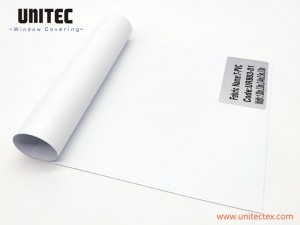 UNITEC URB03-01 White Color T-PVC BLACKOUT Roller Blind Fabric