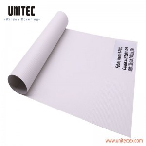 क्रीम रंग T-PVC URB03-09 संग इनडोर रोलर ब्लाइन्डहरूको लागि PVC Vinyl ब्ल्याकआउट कपडा