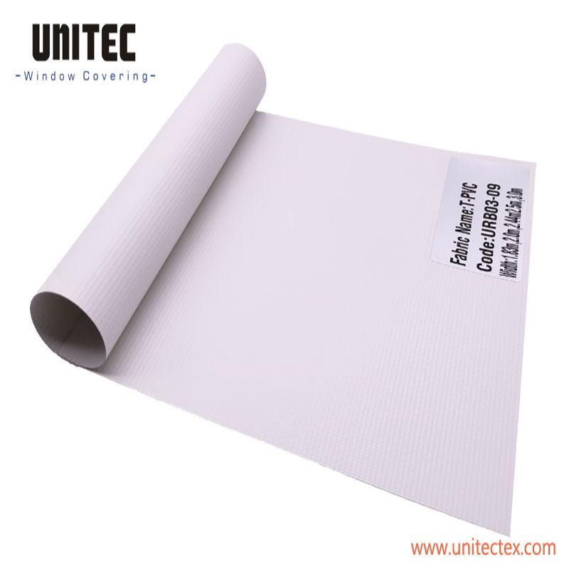 Lowest Price for Colombia Solar Roller Blinds Fabric -
 PVC Vinyl Blackout Fabric for Indoor Roller Blinds With Cream Color T-PVC URB03-09 – UNITEC
