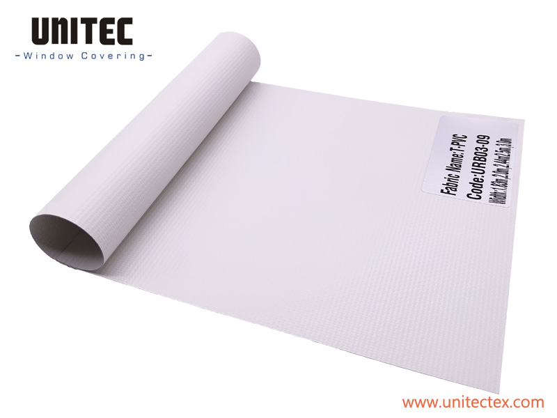 China OEM High end Roller Blinds Fabric -
 UNITEC URB03-07 Persianas manuales opacas Cortina Fibra de vidrio PVC 100% Tela para cortinas opacas – UNITEC