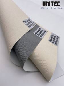 URB2108 Beige Plantation Shutters Produsen UNITEC Roller Blinds Fabric