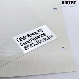 UNITEC ຜະລິດຕະພັນເຮືອທຸງ blackout roller blind PVC URB3509
