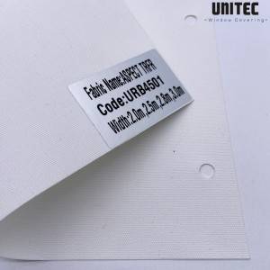 Stylish white transparent roller blind URB45