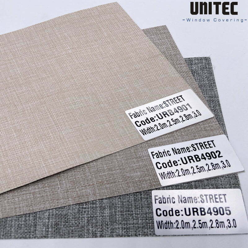 2019 wholesale price Blackout Office Roller Blinds Fabric -
 Linen and Polyester Jacquard Blackout Roller Blinds Fabric URB49 – UNITEC