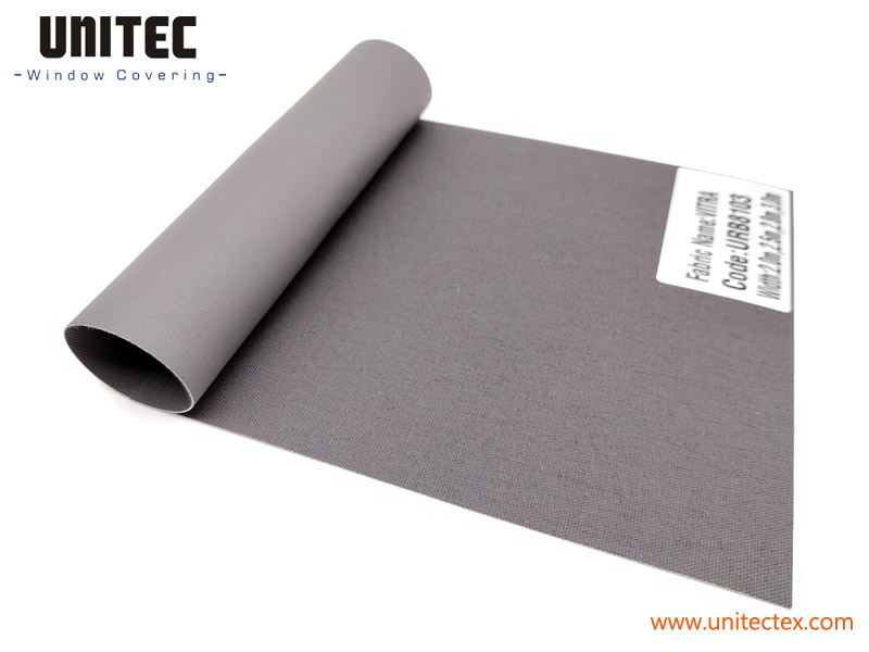 High Performance 280cm Width Roller Blinds Fabric -
 URB8103 Grey Color 100% Polyester With Coating Blackout Fabric – UNITEC