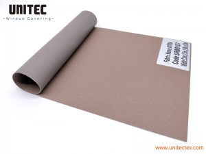 I-UNITEC URB8107 Iimfama eziMgangatho zeWindow iiBlinds Ilaphu lePolyester Acrylic coating Plain Blackout Roller Blind Fabric