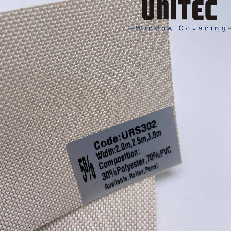 factory customized Good Quality Roller Blinds Fabric -
 URS302 White sunscreen roller blind open factor 5% – UNITEC