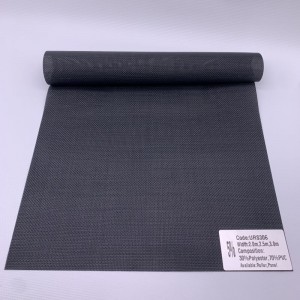 30% Polyester 70% PVC Sunscreen Roller Blinds Fabric with Black Color