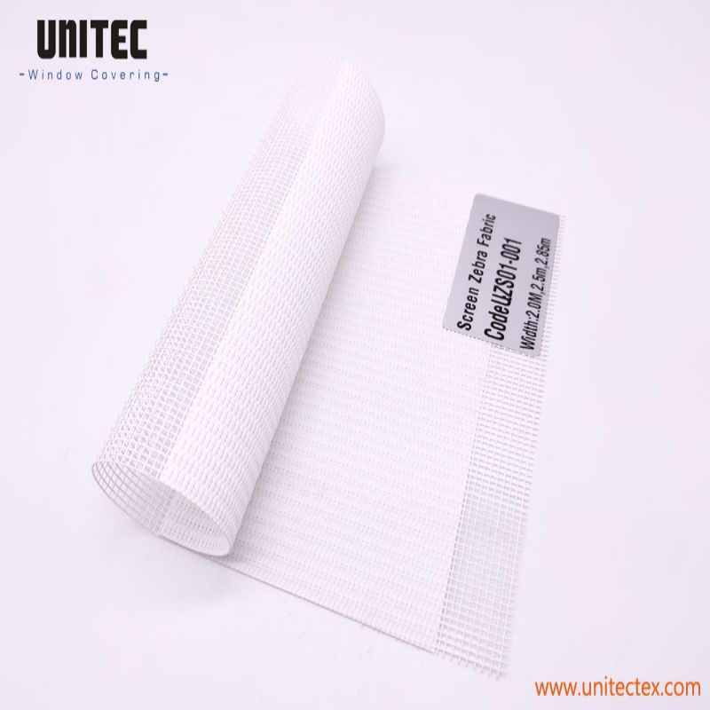 Super Lowest Price Zebra Fabric Blinds -
 30% Polyester 70% PVC Zebra Shades Sunscreen Fabric UZS01-001 – UNITEC