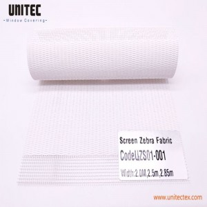 30% Polyester 70% PVC Zebra Shades Sunscreen Fabric UZS01-001
