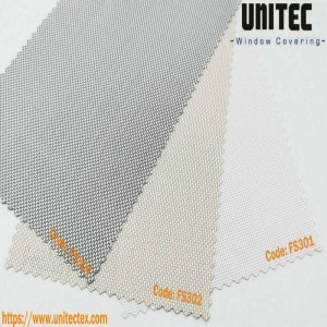 UNITEC-Öppenhet 5% glasfiber och PVC solskyddsgardiner tyg