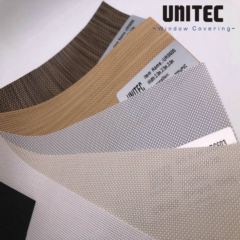 8 Year Exporter Sunscreen Blinds Fabric Living Room -
 Hot Sale Polyester Sunscreen Screen Solar Roller Curtain Fabric – UNITEC