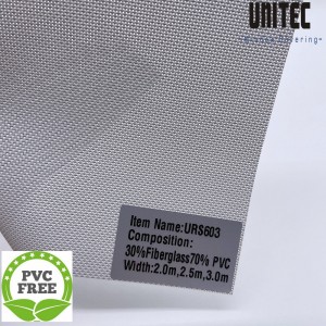 Light-colored sunscreen roller blind fabric URS603