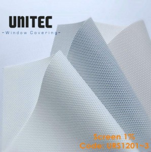 Openness rate 1%  sunscreen with 70% PVC Interior roller blinds fabric