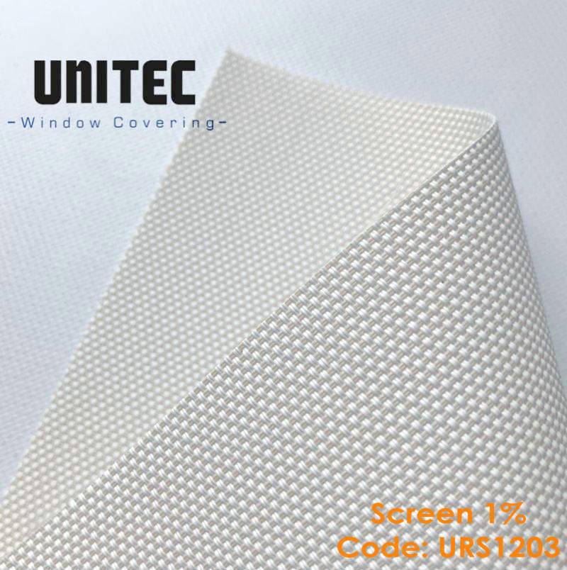 Premium roller sun block blinds URS1200 Series Sunscreen Fabric 1% Openness-UNITEC-China Featured Image