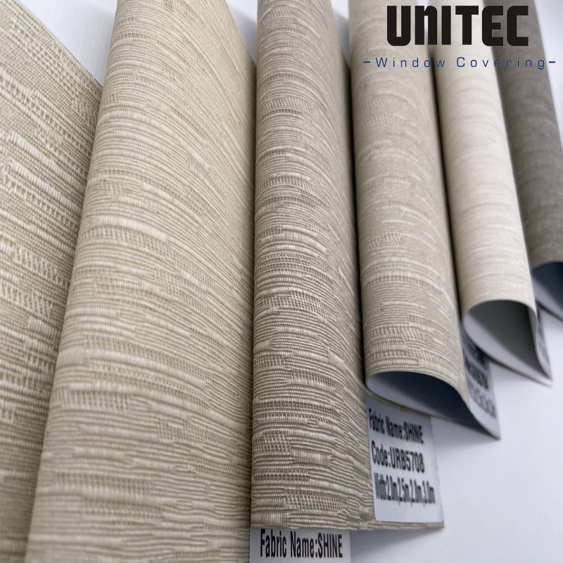 2019 Latest Design India Modern Roller Blinds Fabric -
 SHINE 100% POLYESTER JACQUARD BLACKOUT ROLLER BLINDS FABRIC FROM CHINA – UNITEC