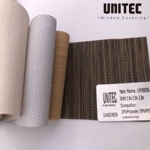 POLYESTER AND PVC SUNSCREEN ROLLER BLINDS FABRIC 5% OPENNESS