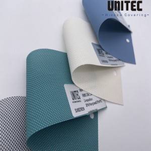 PVC sunscreen roller blind fabric 5% light transmission URFS307