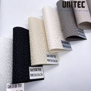 Gray translucent polyester roller blinds UX004-TR