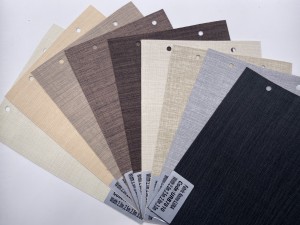 Hot Sale Roller Makafi 100% Polyester tare da acrylic shafi baƙar fata Roller Blinds Fabric: URB7801-7813