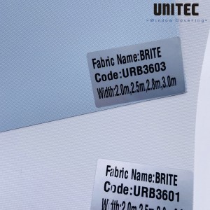 White coating blackout roller blind URB3601-3603