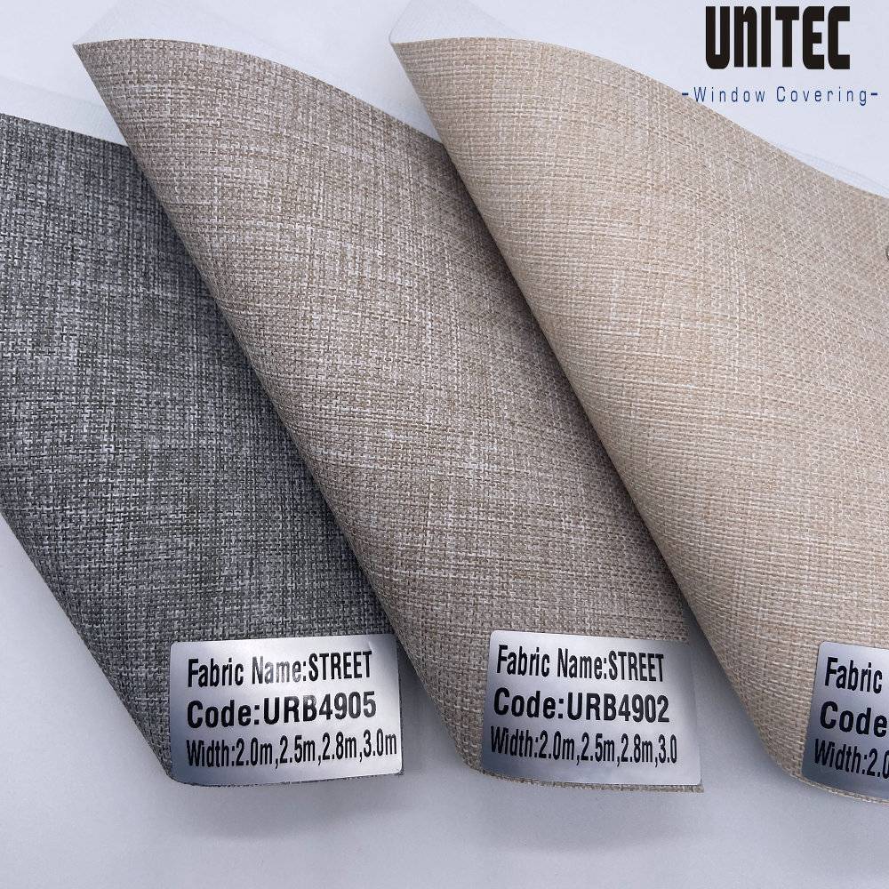 100% Original Factory Office Blackout Roller Blinds Fabric -
 Linen and polyester jacquard roller blind URB49 – UNITEC