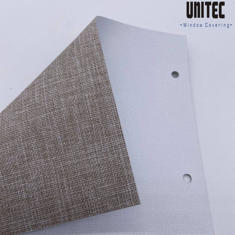 Massive Selection for High Quality Roller Blinds Fabric -
 Polyester and linen combined blackout roller blind URB4902 – UNITEC