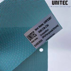 PVC sunscreen roller blind fabric 5% light transmission URFS307