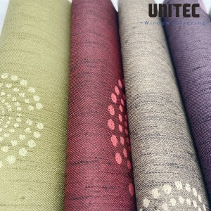 Flower pattern jacquard roller blind fabric URB5601