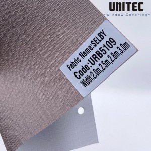 Tessuto per tende a rullo URB5109 con effetto ombra al 100%.