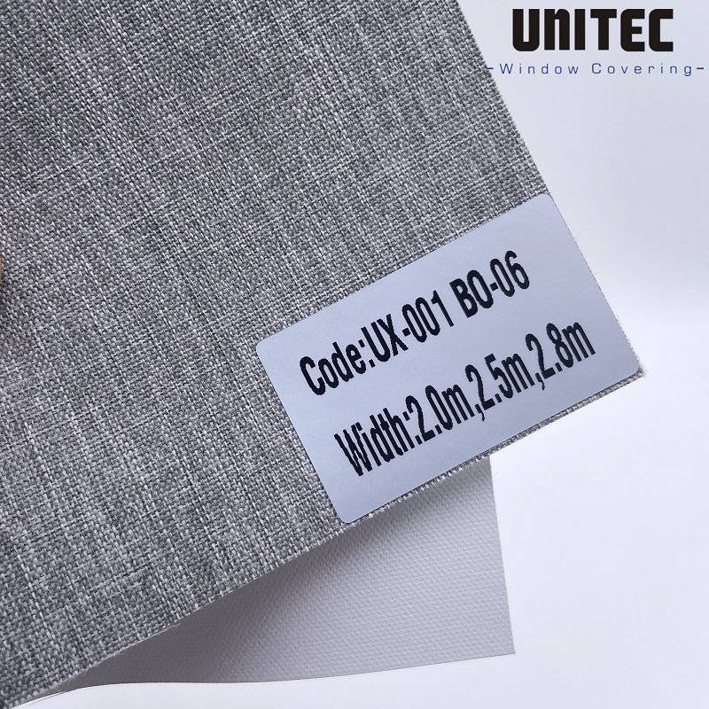 OEM Manufacturer Roller Blinds Fabric Fast Shipping -
 Retractable blinds Roller Blinds UNITEC UX-001 BO Series 100% Blackout – UNITEC